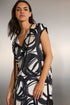 Silk Celine Dress With Boat Neckline